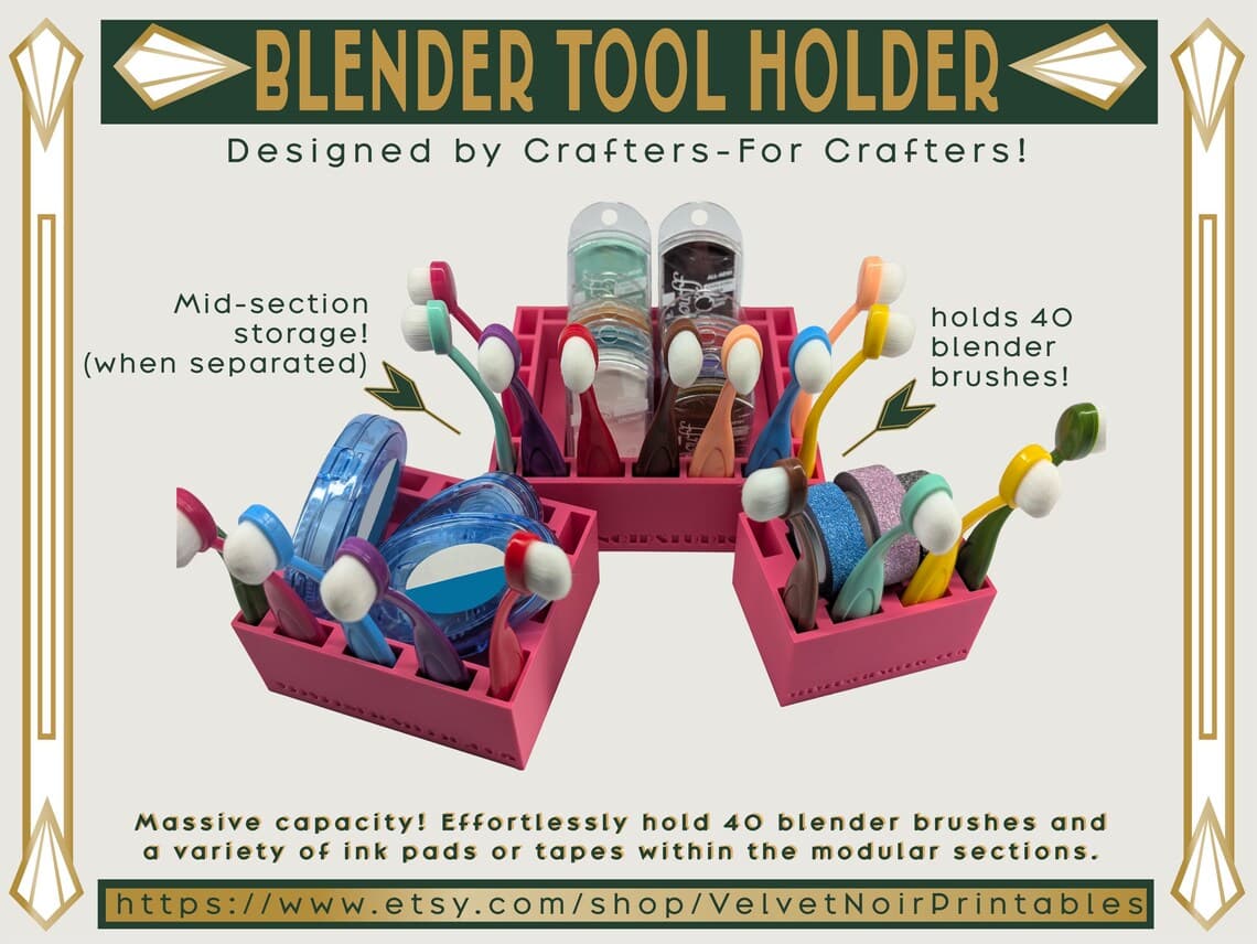 Modular Blender Brush Holder